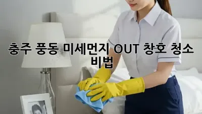 충주 풍동🏡 미세먼지 OUT! 창호 청소 비법✨