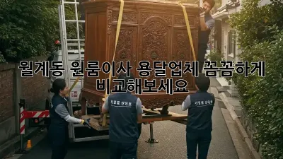 월계동 원룸이사, 용달업체 꼼꼼하게 비교해보세요!
