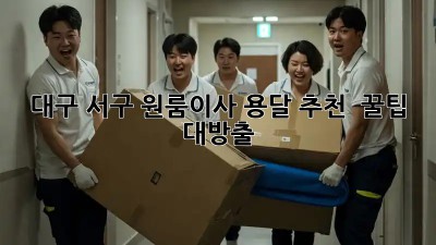 대구 서구 원룸이사 용달 추천 🚚💨 꿀팁 대방출!